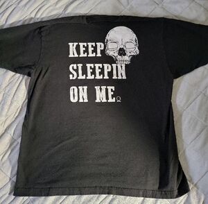 Black Graphic T-Shirt with Skull Design